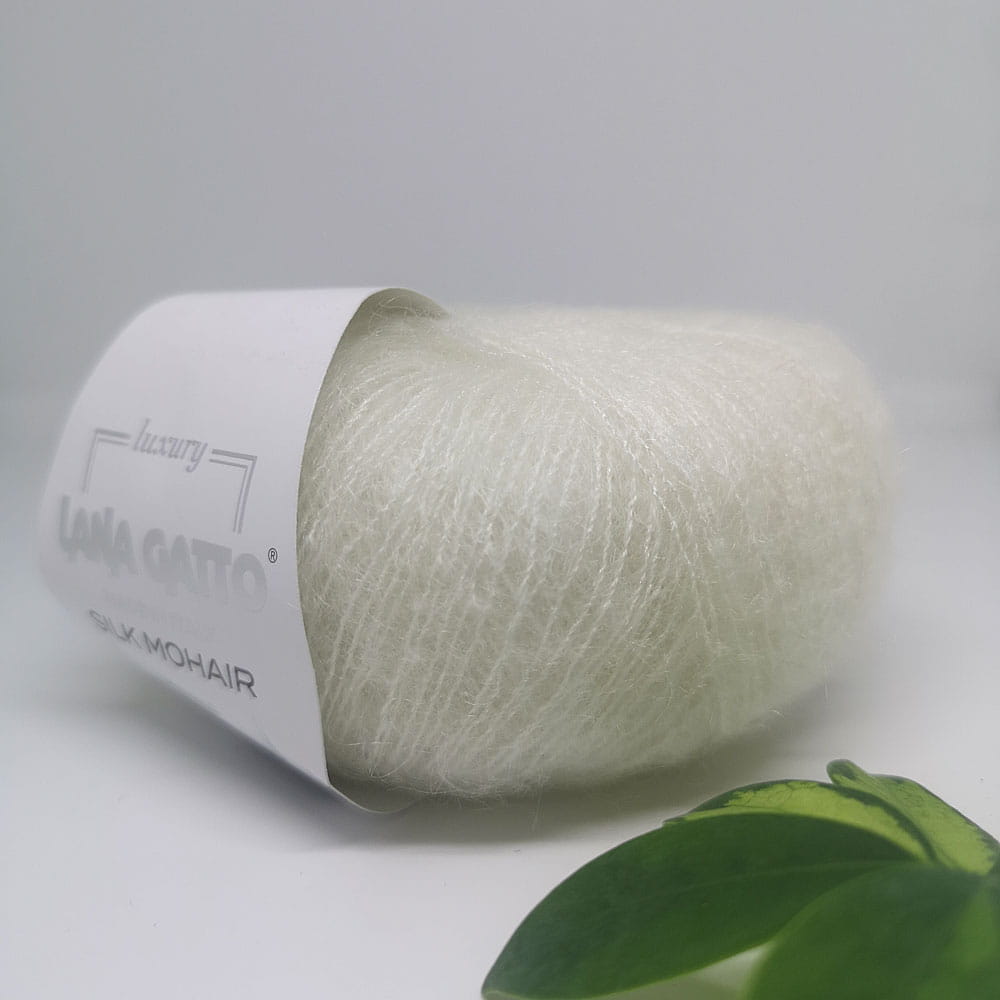 Włóczka Silk Mohair 6027 Bianco - mieszanka kidmoheru z jedwabiem