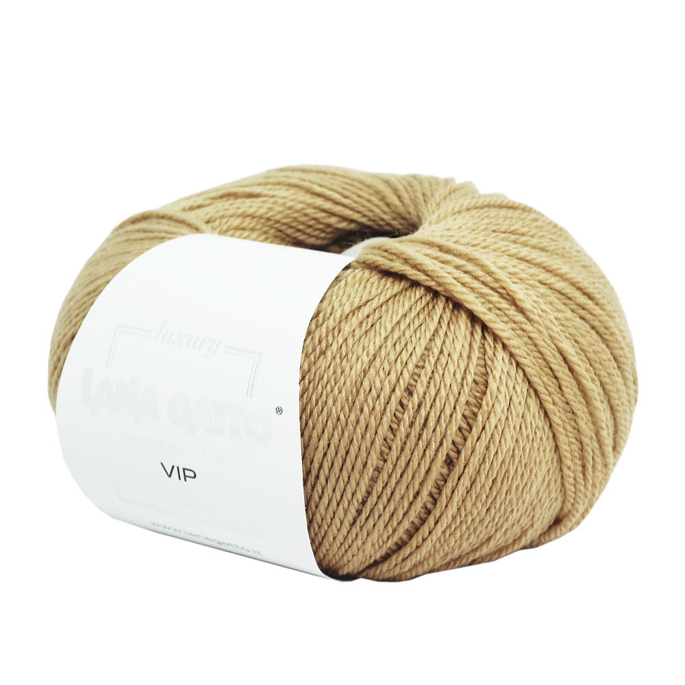 Włóczka Vip 14618 Camel - wełna merino extrafine z kaszmirem