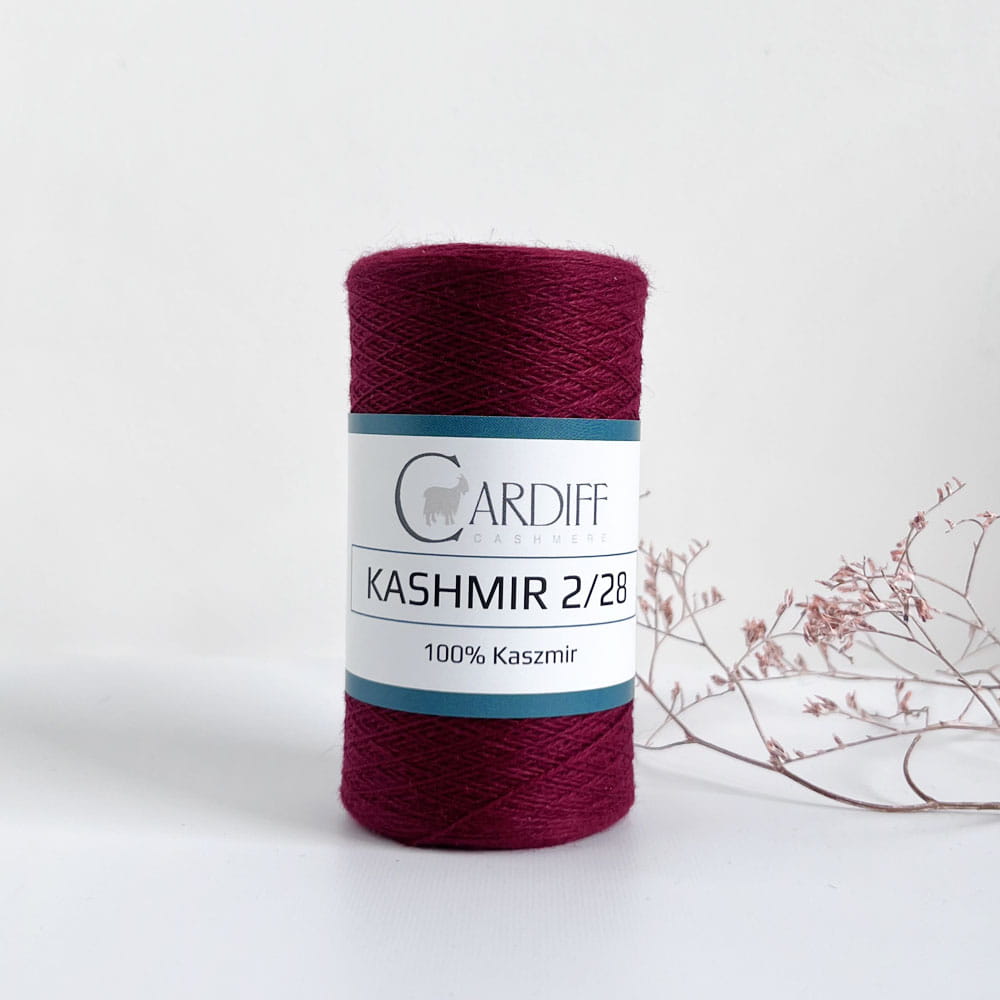 Włóczka Kashmir 2/28 - 628 Granata - 100% kaszmir