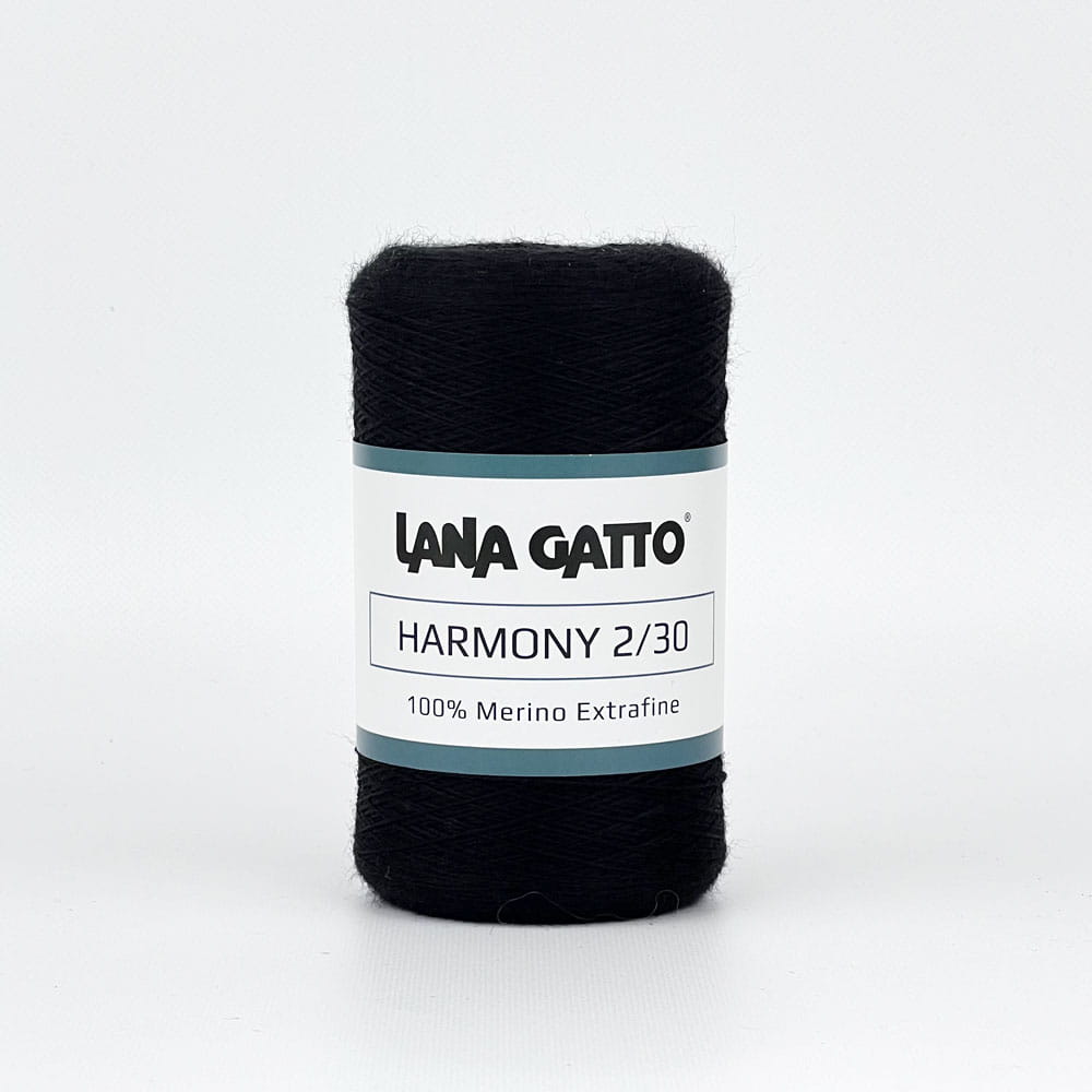 Włóczka Harmony 2/30 10008 Nero typu lace
