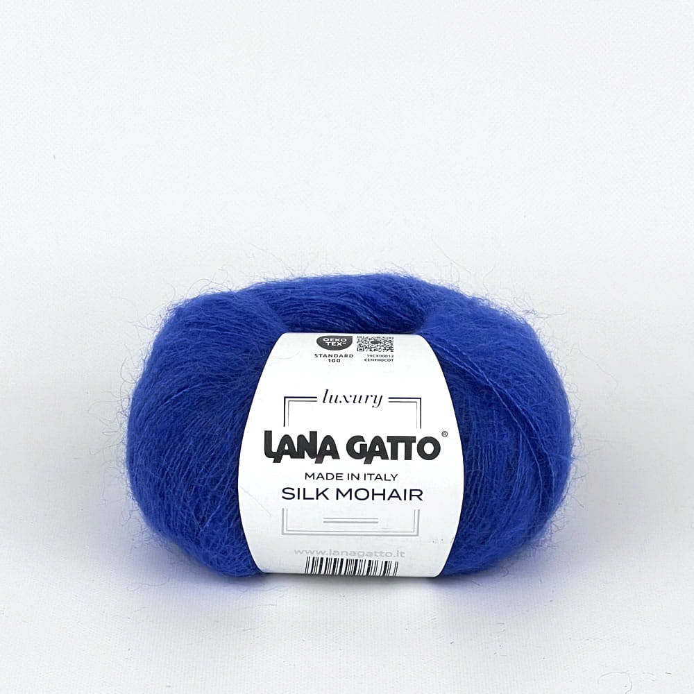 Włóczka Silk Mohair 30146 Blu elettrico - mieszanka kidmoheru z jedwabiem