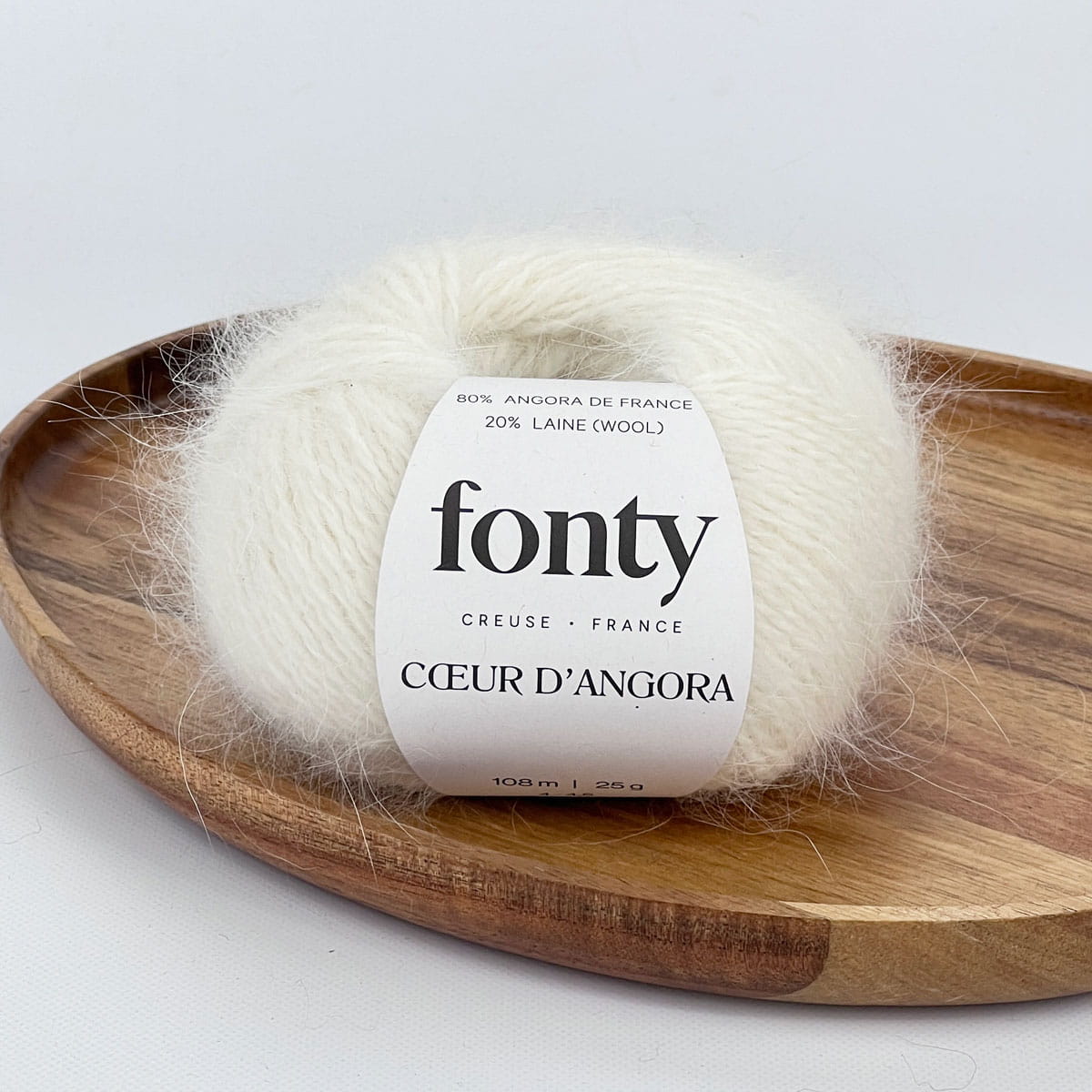 Włóczka z angorą Coeur d'Angora 224 Cremeux - luksusowa włóczka z angory i wełny merino