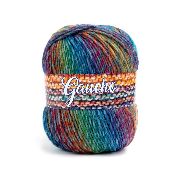 Włóczka Gaucho 301 - multikolorowa  wełna 150g