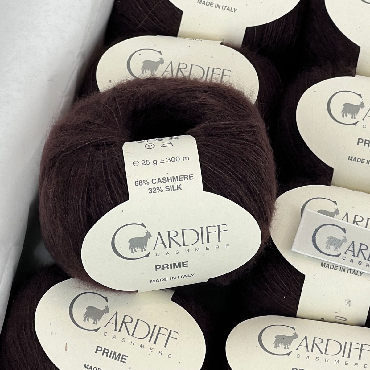 Włóczka Cardiff Prime 186 Cacao - mieszanka kaszmiru z jedwabiem
