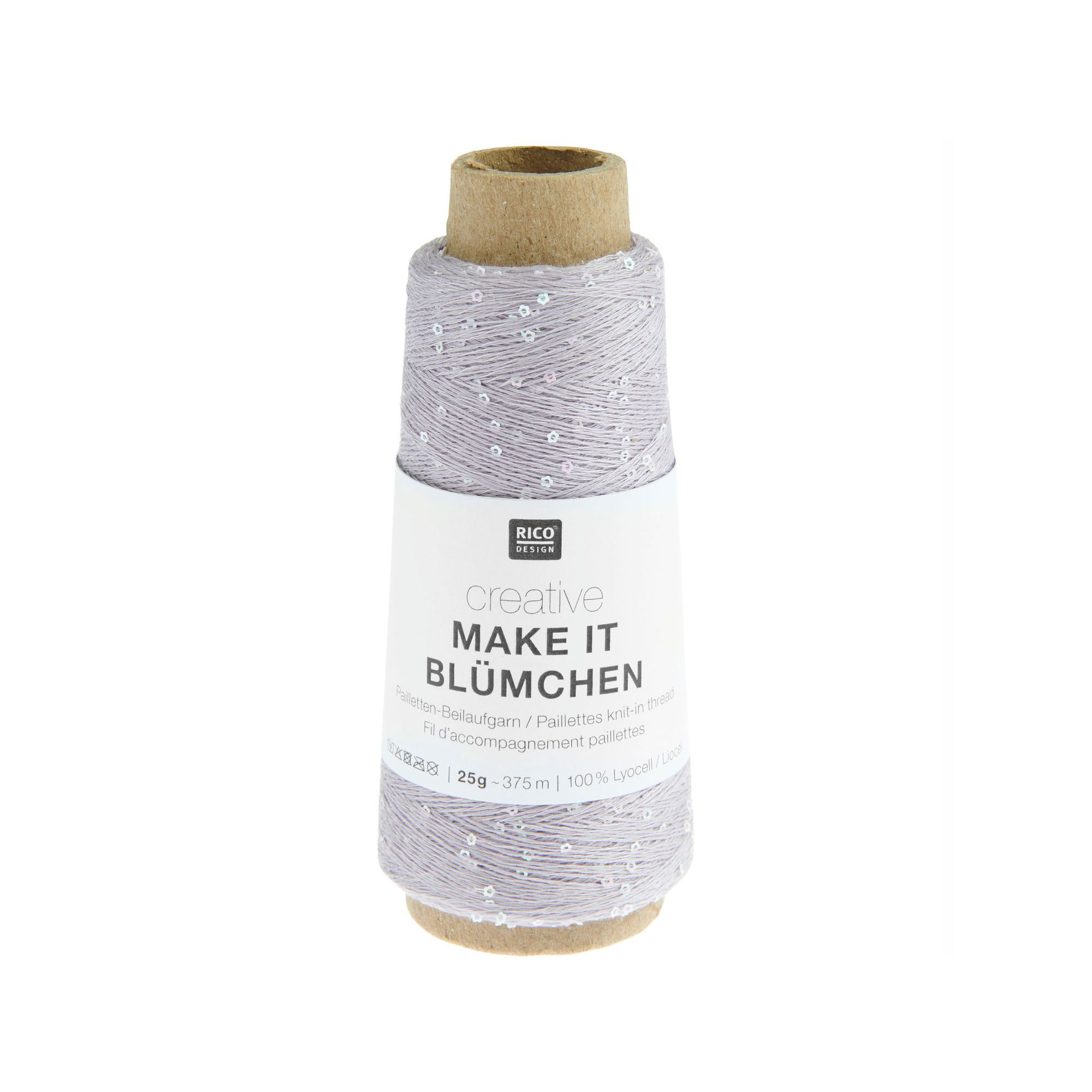 Włóczka Make it Blumchen 010 liliowy z cekinkami 25g ( Rico Design )