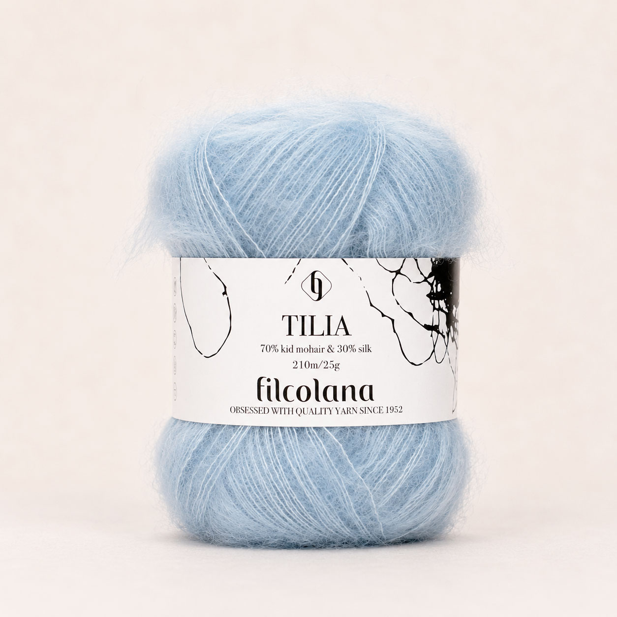 Włóczka Tilia 340 Ice Blue - lodowy niebieski  (Filcolana)
