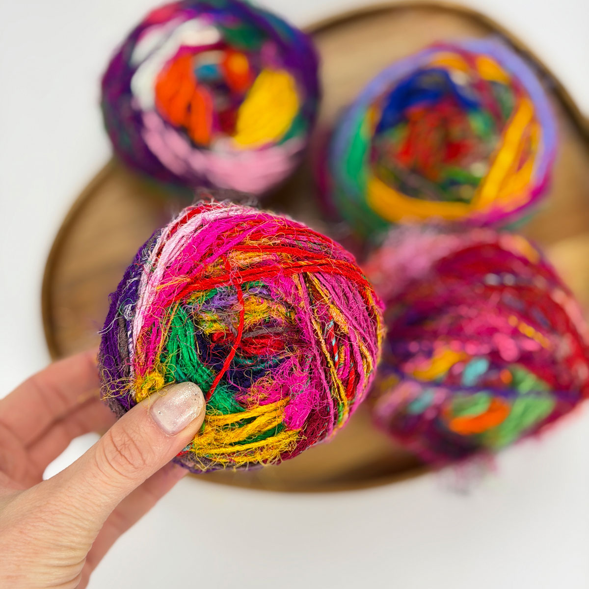 Włóczka Sari Silk mulikolor - 1 szt 100% jedwab
